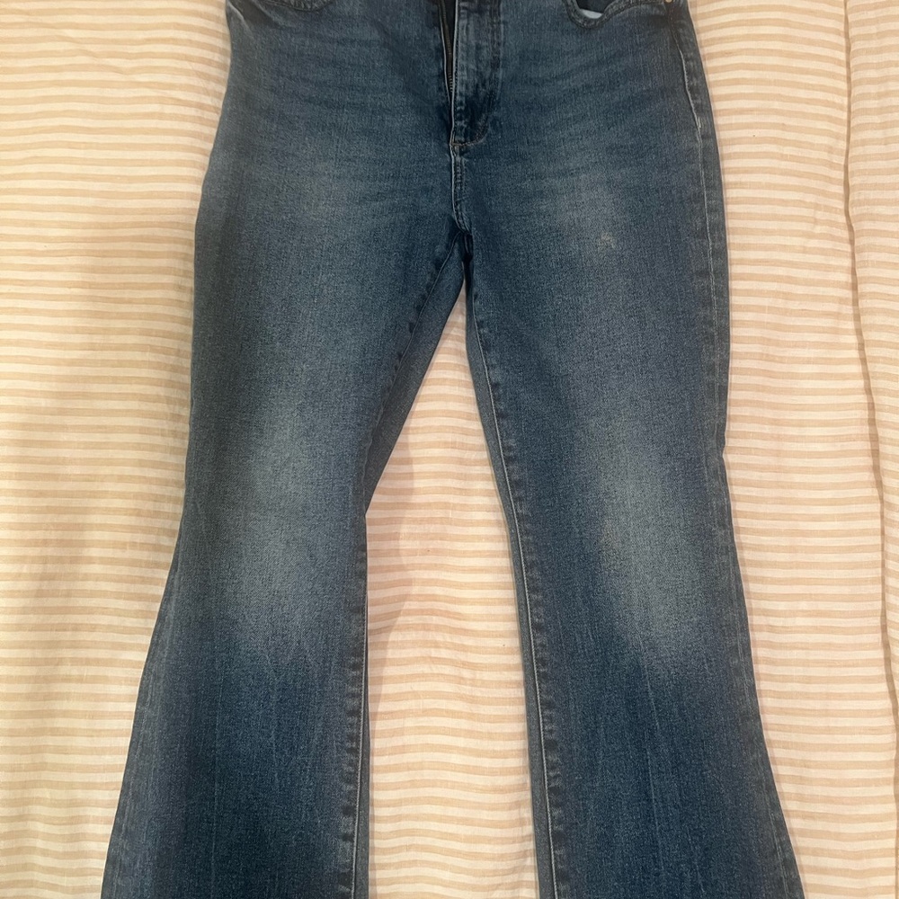 DL1961 Bridget Instasculpt Raw Hem High Waist Ankle Bootcut Jeans (Lighthouse)